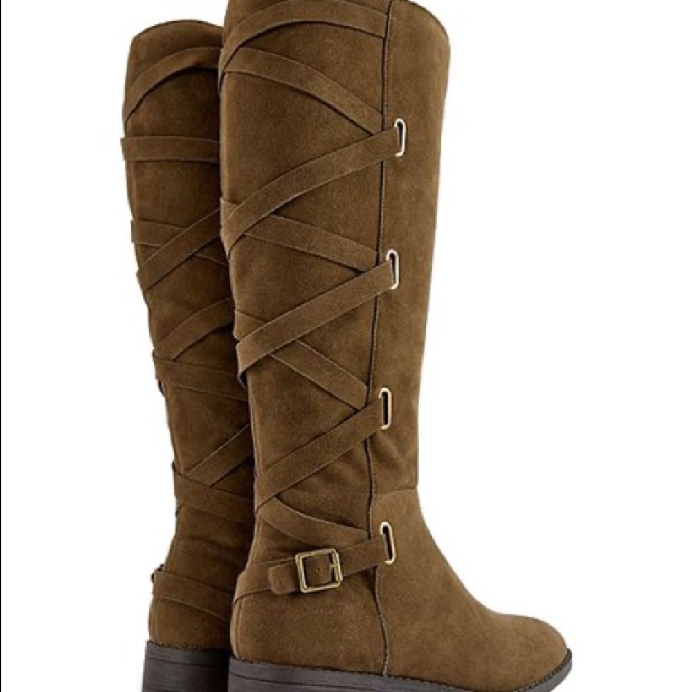 Olive Wide-Calf Boot - Picture 7 of 8